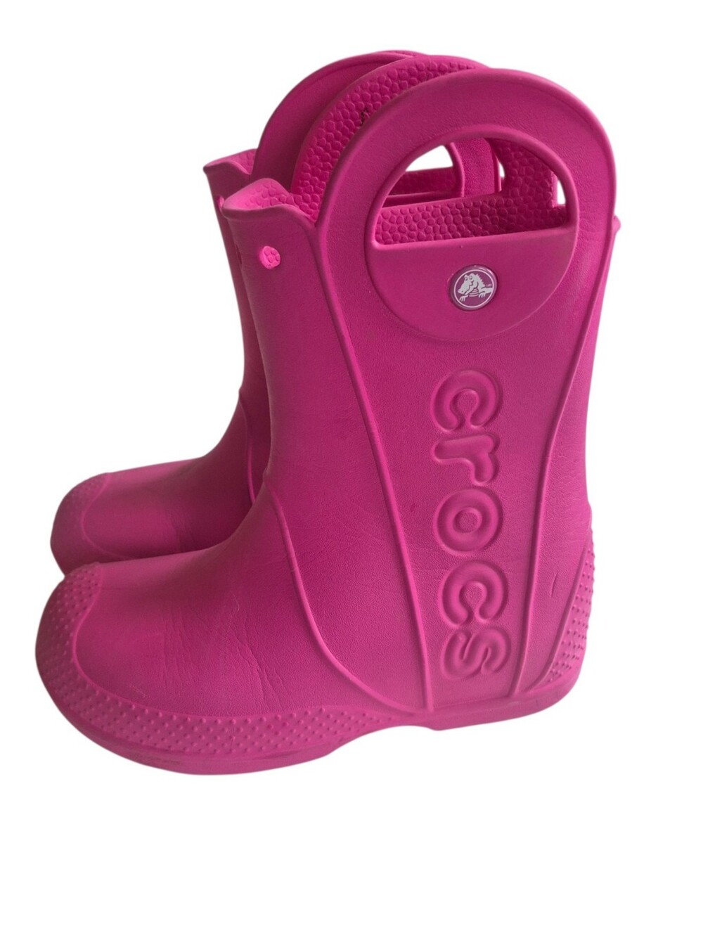 Crocs Handle It Rain Boots Pink Size 13 Kids Pull On School